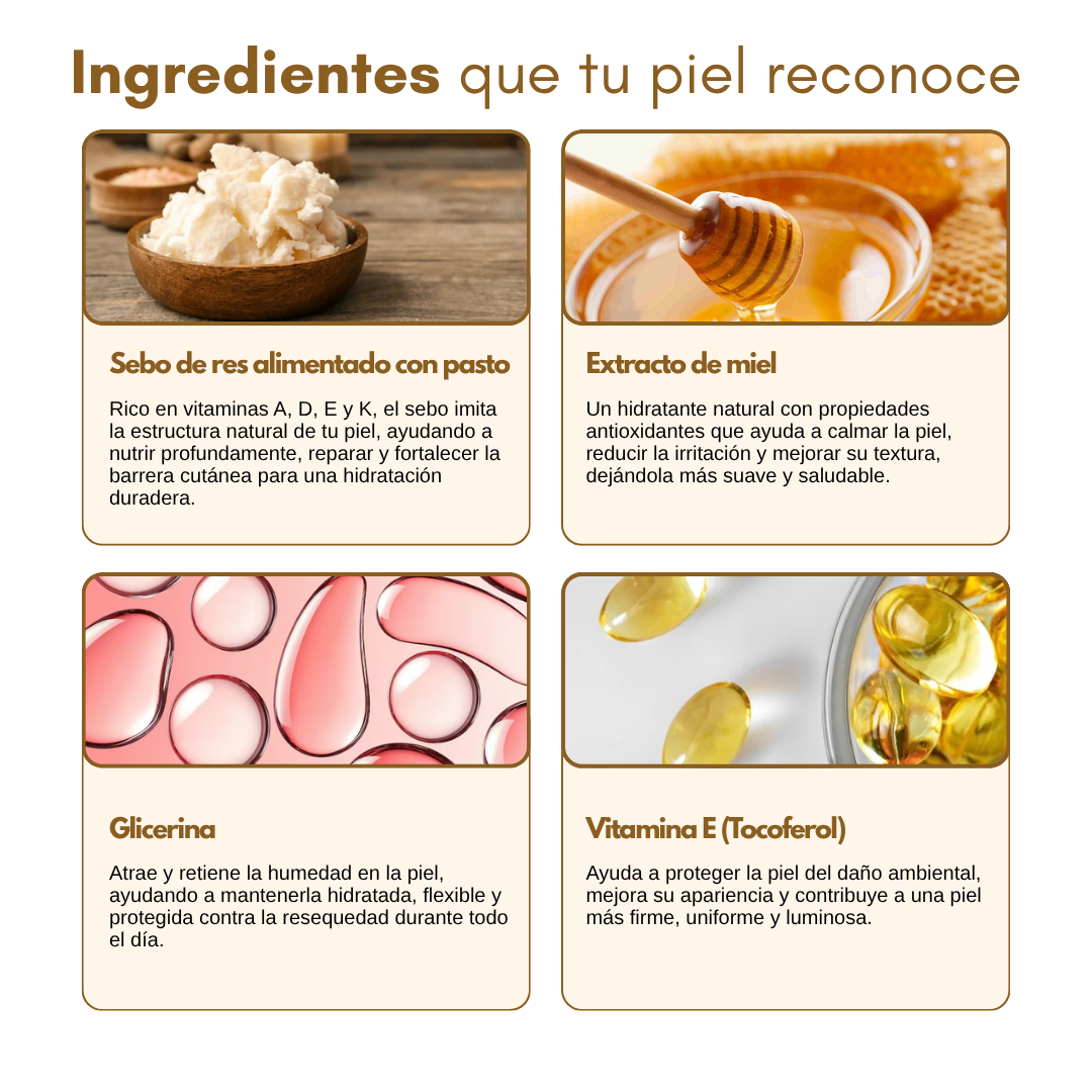 Bálsamo Anti-Edad de Sebo y Miel